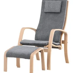 Grötö loungestol - Mörkgrå/whitewash