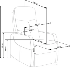 Gunvor reclinerfåtölj i beige sammet