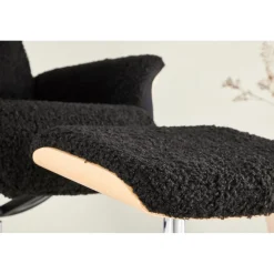 Hagön reclinerfåtölj med fotpall - Svart/oljad ek + Fläckborttagare för möbler