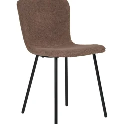 Halden matstol - Mörkbrun fuskpäls