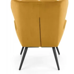 Halfman fåtölj i gul sammet