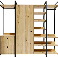 Hallmöbel 200 cm bred - Ek/svart