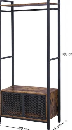 Hallmöbel 180x80 cm - Brun/svart