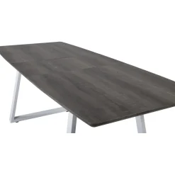 Hallsberg matbord 160-200 cm - Ek/vit