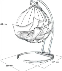 Hanedan hängstol - Vit + Fläckborttagare för möbler
