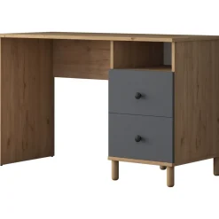 Hanna skrivbord 9, 120 x 50 cm - Valnöt/antracit