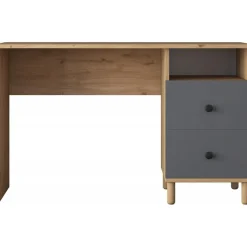 Hanna skrivbord 9, 120 x 50 cm - Valnöt/antracit