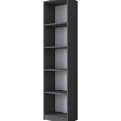 Hanna skrivbord med hyllsystem 16, 160 x 45 cm - Valnöt/antracit