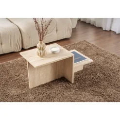 Harmony soffbord 80 x 40 cm - Travertin