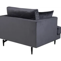 Heart fåtölj - Mörkgrå sammet