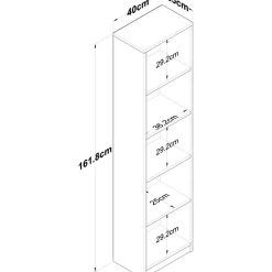 Hector bokhylla 11 - Antracit
