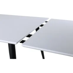 Hendry matbord 195-285 cm - Vit/svart