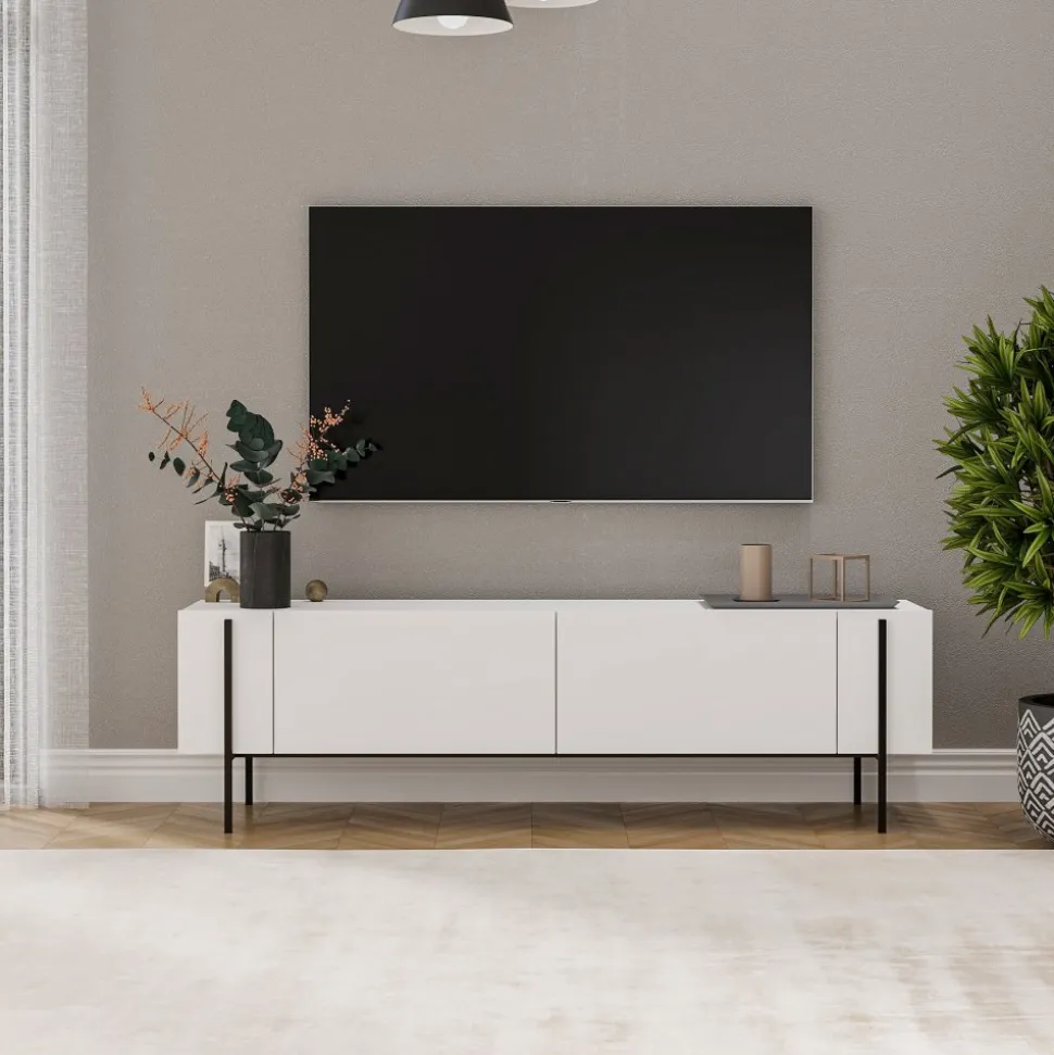 Herman TV-bänk - Vit