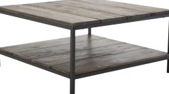 Herrljunga soffbord 80 x 80 cm - Brun/svart