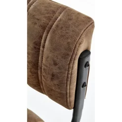 Hester barstol i brun vintage PU + Fläckborttagare för möbler