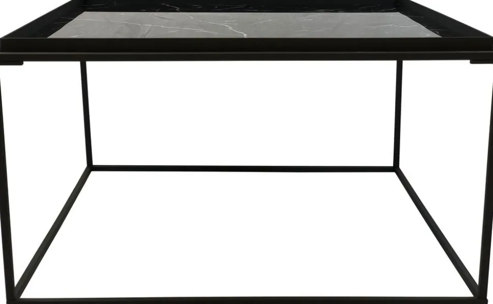 Hilliard soffbord 80 x 80 cm - Svart + Möbeltassar