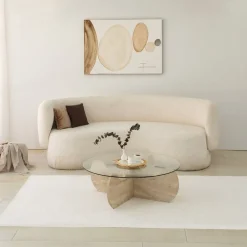 Himalaya soffbordØ90 cm - Travertin