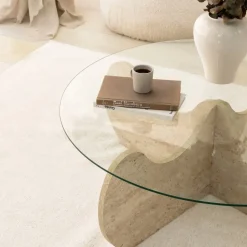 Himalaya soffbordØ90 cm - Travertin