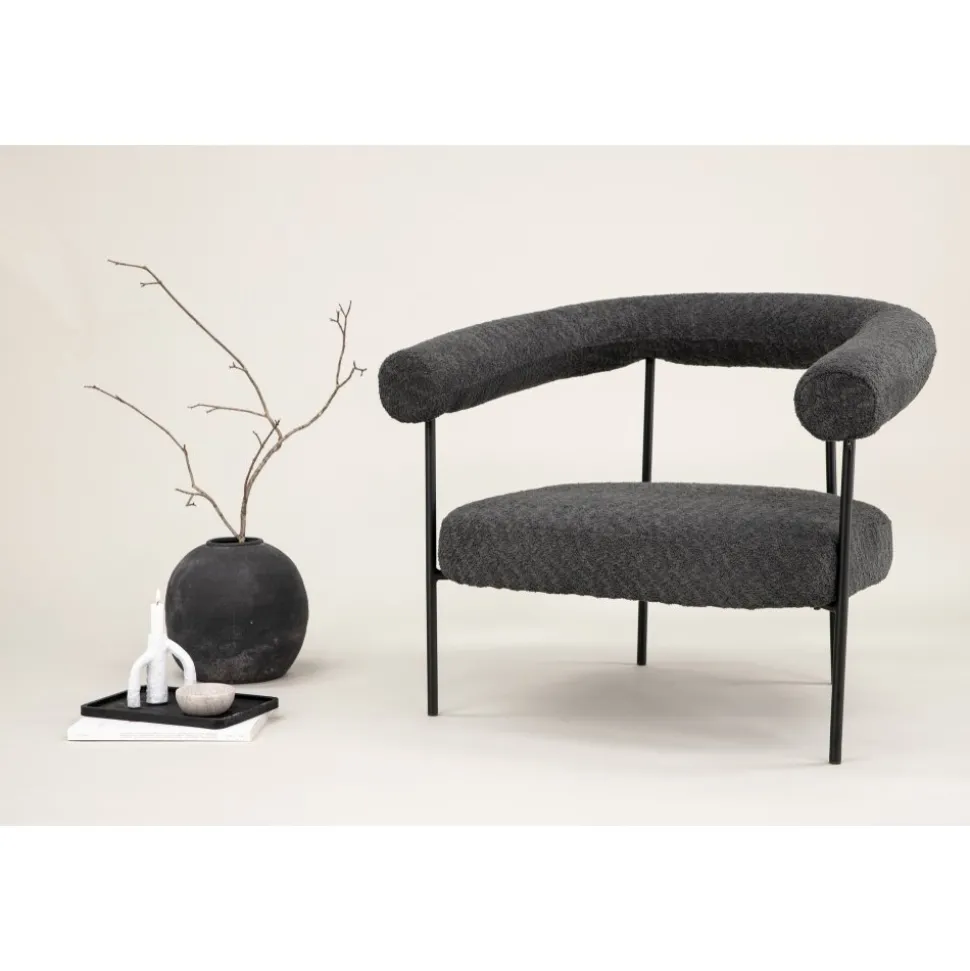 Hökåsen x Josefin Lustig fåtölj - Svart/mörkgrå