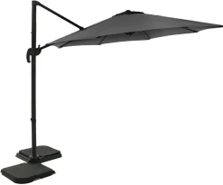 Hängparasoll Ø350 cm antracit - Corsica + Rengöringsmedel för utemöbler