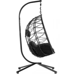 Hängstol svart - Miami + Rengöringsmedel för utemöbler