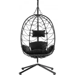 Hängstol svart - Miami + Rengöringsmedel för utemöbler