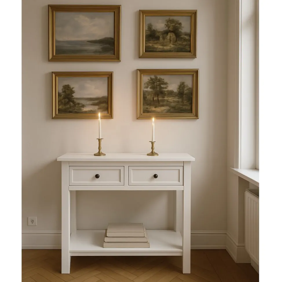 Holmby antikvitt konsolbord 80 x 78 cm