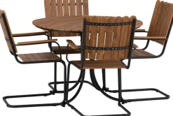 Holmsund matgrupp - Svart/natur + Rengöringsmedel för utemöbler