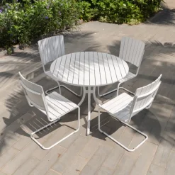 Holmsund matgrupp bord med 4 st stolar - Vit