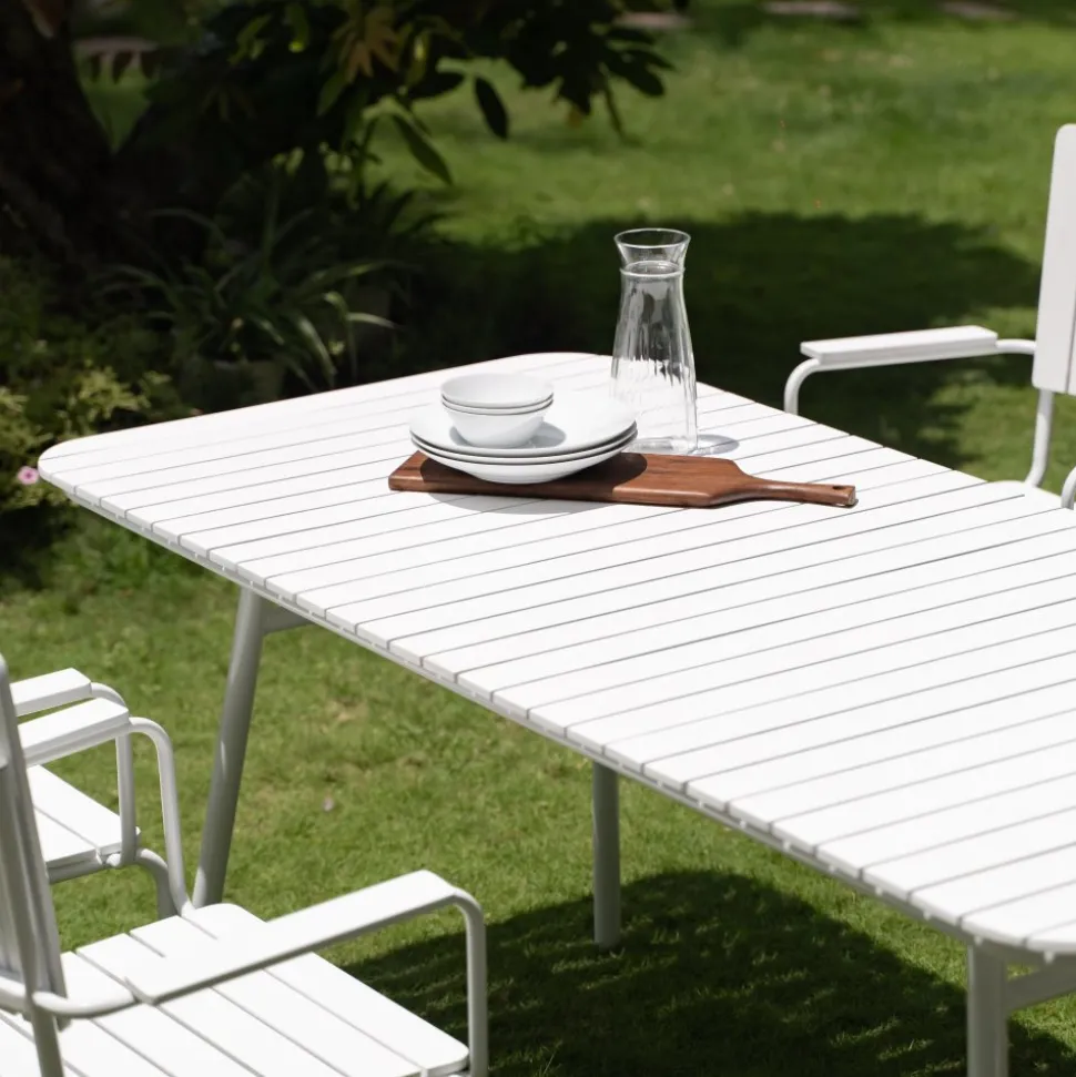 Holmsund matgrupp; bord 180x80 cm med 6 st karmstolar - vit