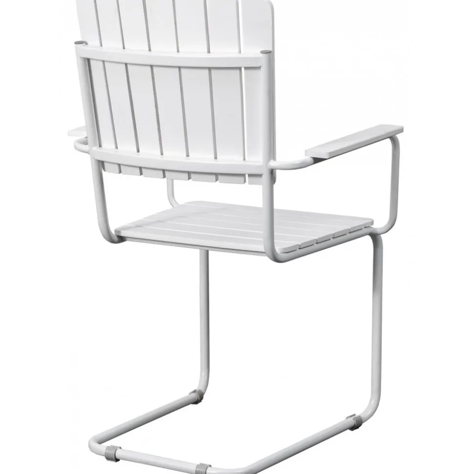 Holmsund stol med armstöd - Vit + Rengöringsmedel för utemöbler
