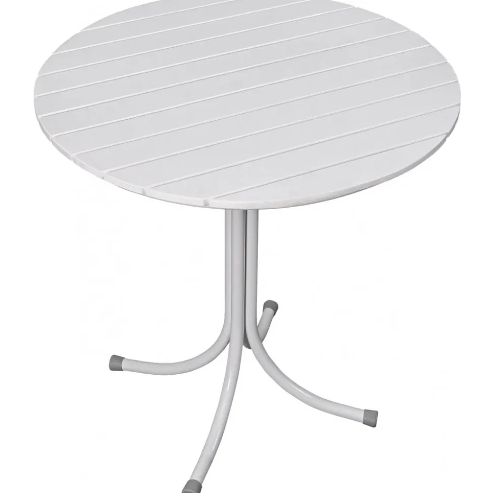 Holmsund utebord runt Ø70 cm - Vit