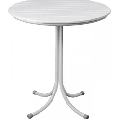 Holmsund utebord runt Ø70 cm - Vit + Textilskydd för utemöbler