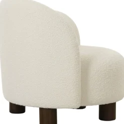 Honolulu fåtölj Vit boucle vänster