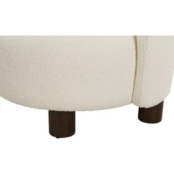 Honolulu fåtölj Vit boucle vänster