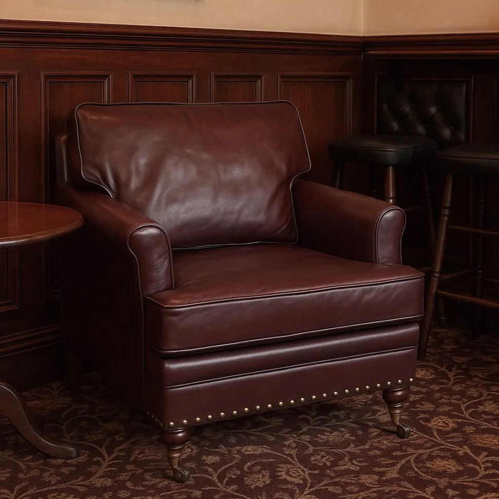 Howard fåtölj i skinn