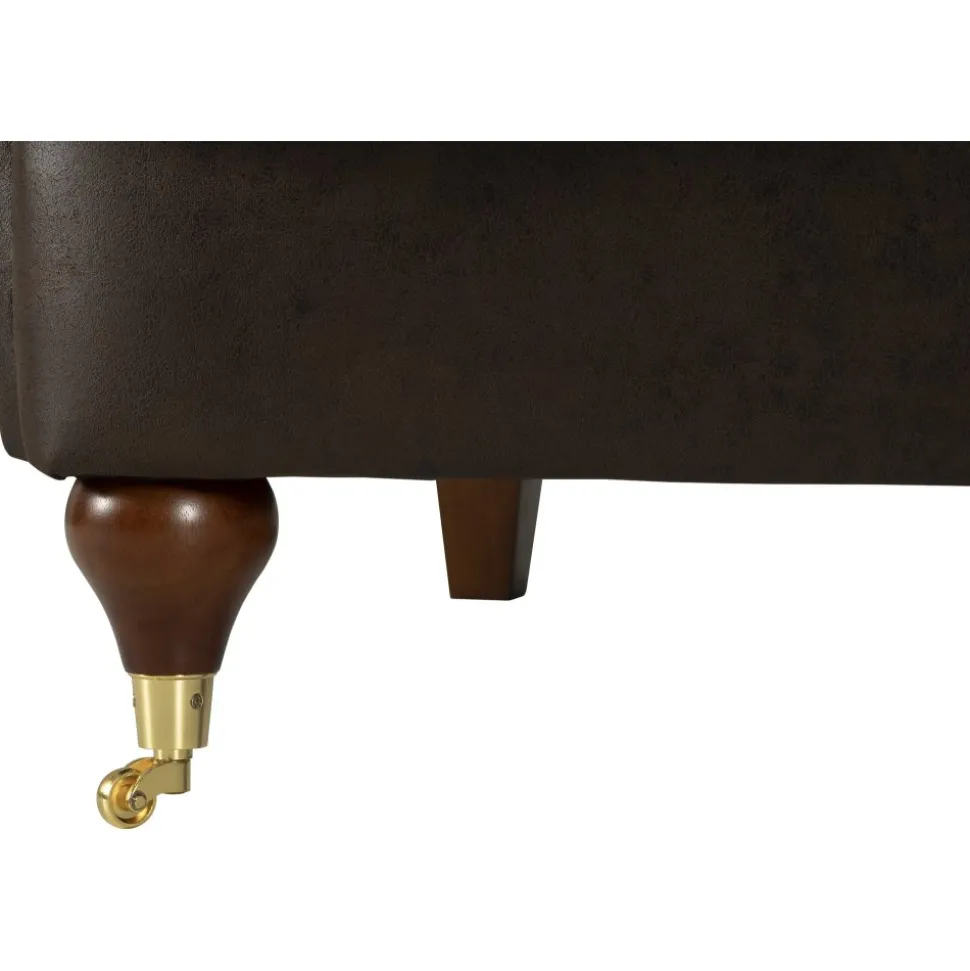 Howard svängd soffa 3-sits - Brun vintage