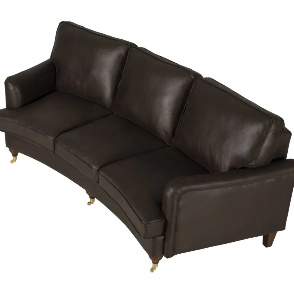 Howard svängd soffa 3-sits - Brun vintage