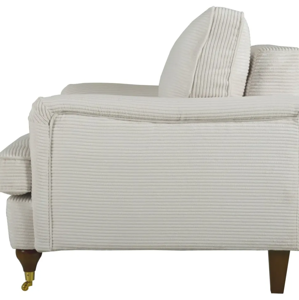 Howard Watford Deluxe fåtölj - Beige manchester + Textilrengöring för möbler