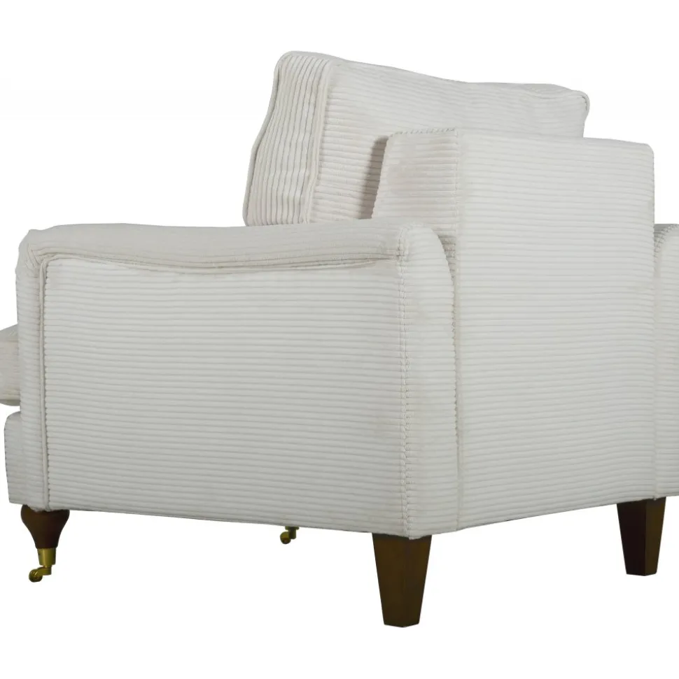 Howard Watford Deluxe fåtölj - Beige manchester + Textilrengöring för möbler