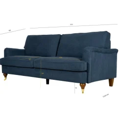 Howard Watford Deluxe 3-sits soffa - Blå