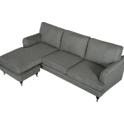 Howardsoffa med divan - Grå