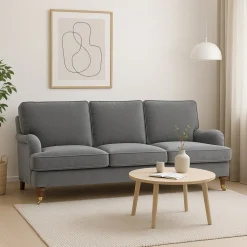 Howardsoffa Watford Deluxe 225 cm  Ljusgrå