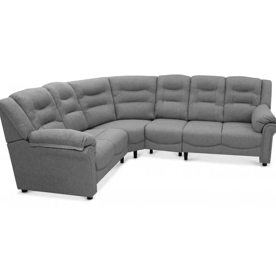 Hörnsoffa grå 5-sits - Peking + Fläckborttagare för möbler