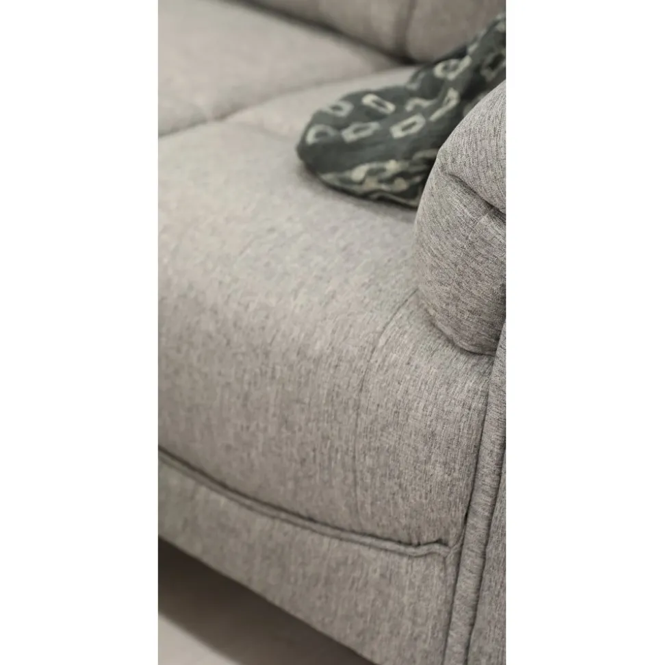 Hörnsoffa grå 5-sits - Peking + Textilrengöring för möbler