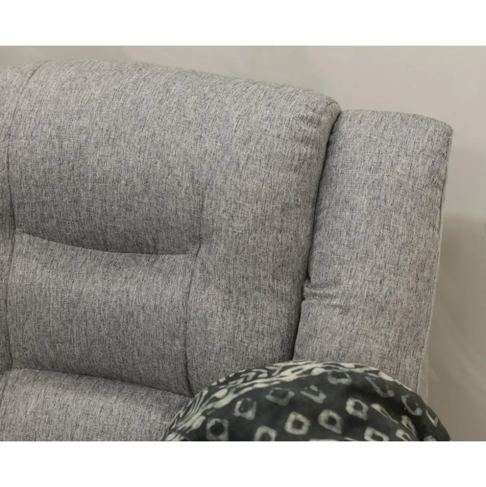 Hörnsoffa grå 5-sits - Peking + Textilrengöring för möbler