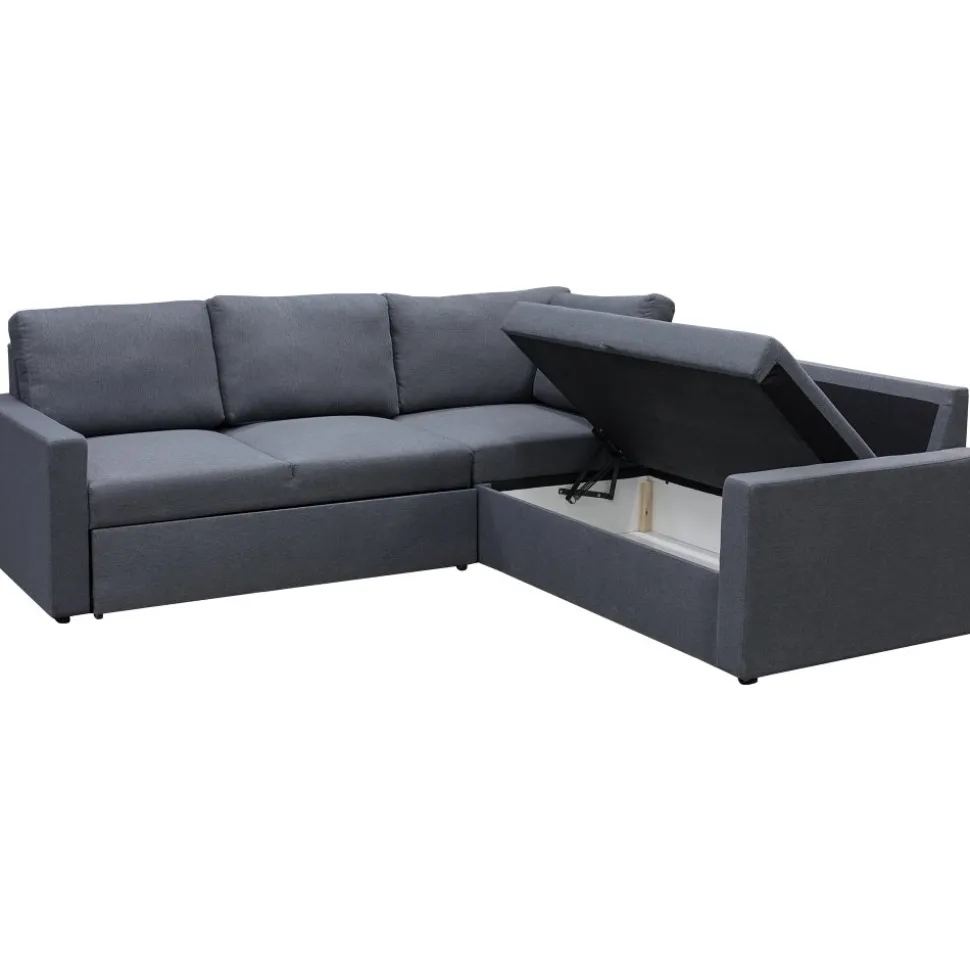 Hörnsoffa med bädd och förvaring - Grå + Textilrengöring för möbler