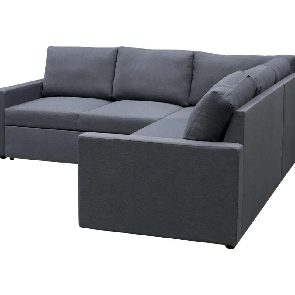 Hörnsoffa med bädd och förvaring - Grå + Textilrengöring för möbler