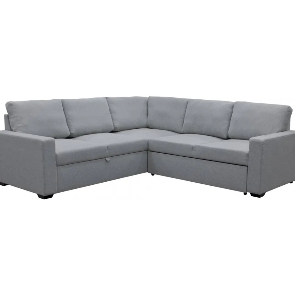 Hörnsoffa med bäddfunktion och förvaring