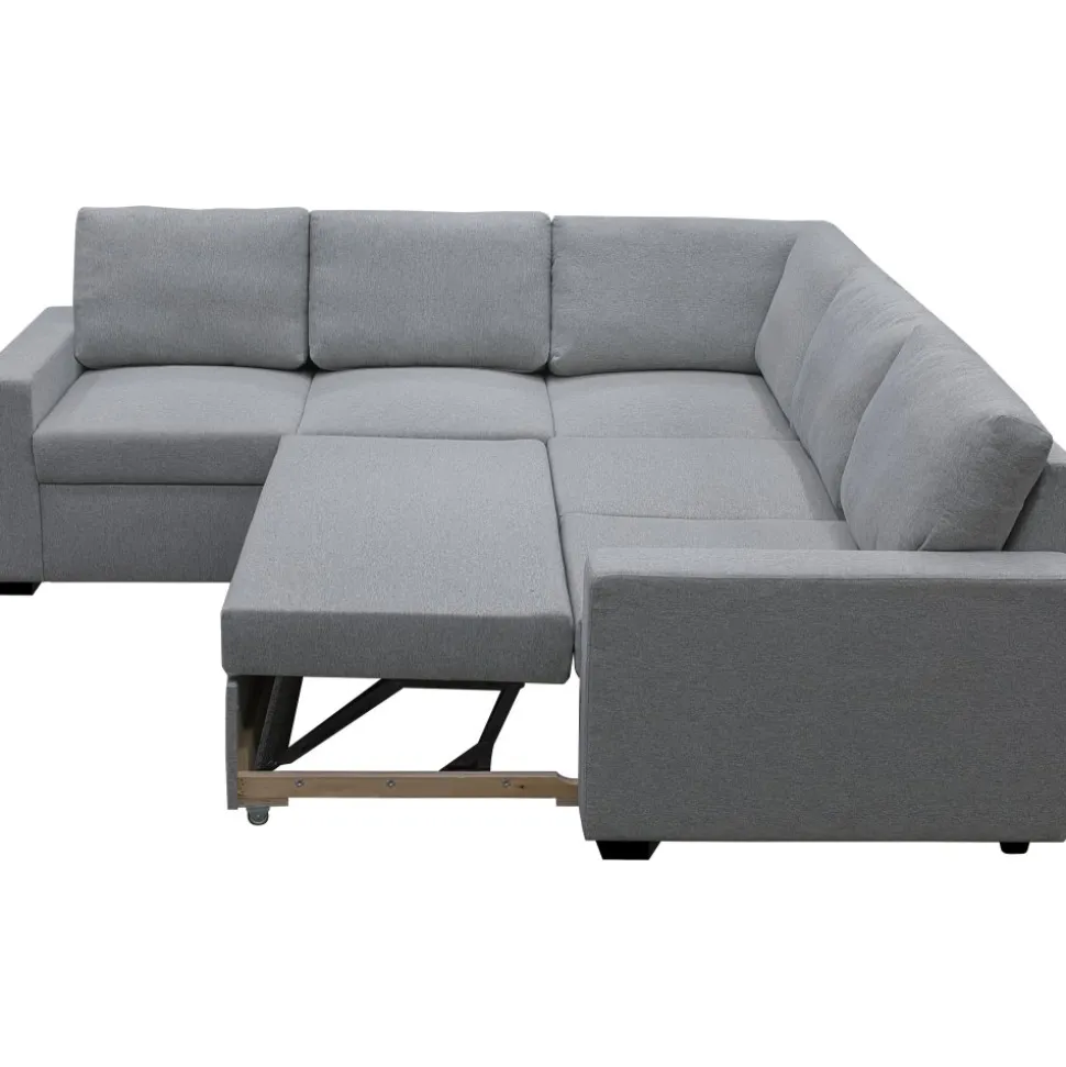 Hörnsoffa med bäddfunktion och förvaring